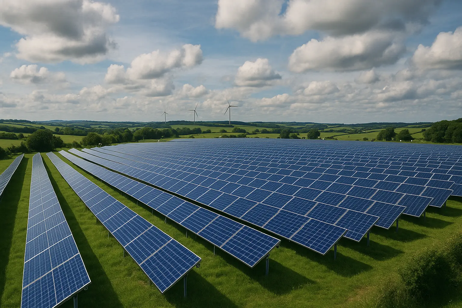 Commercial solar panel installation on business building